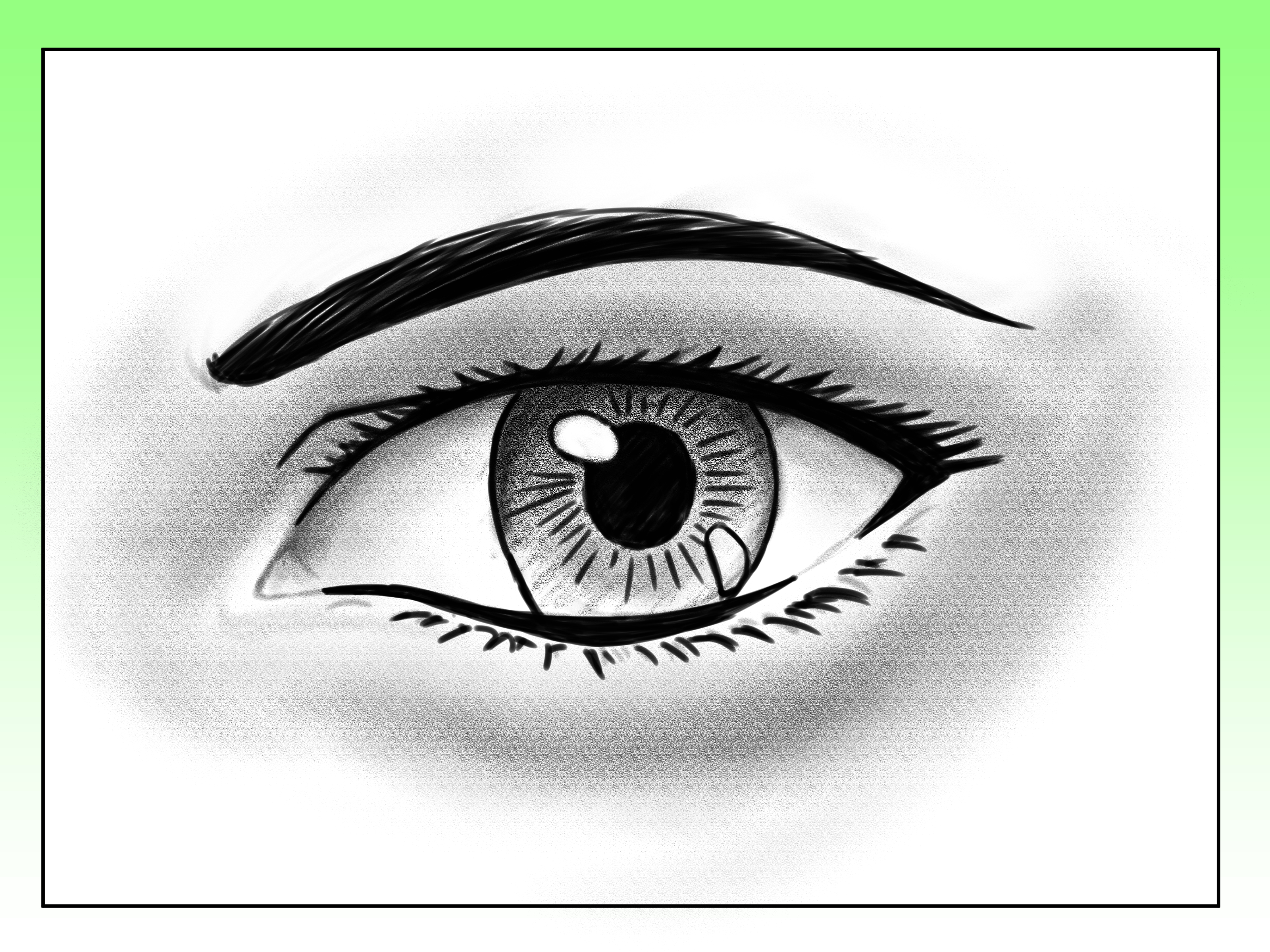 3200x2400 How To Draw A Realistic Manga Eye 12 Steps (With Pictures)