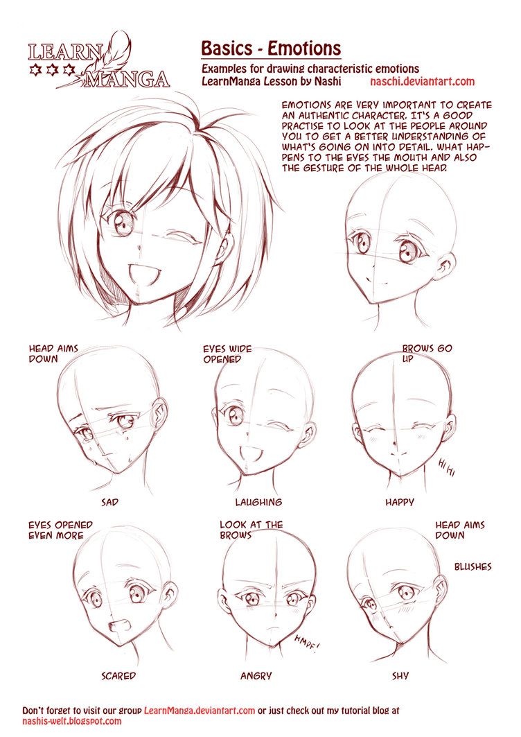 752x1063 Learn Manga Emotions By Naschi On , How To Draw Manga
