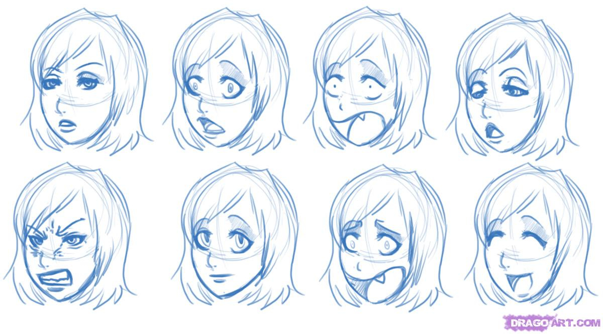 1200x665 Manga Step By Step Drawing How To Draw Manga Expressions, Step By