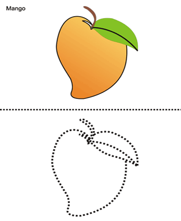360x440 Mango Printable Coloring Worksheet