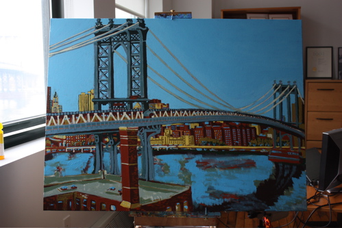 499x333 Painting Process Manhattan Bridge @fplusp @madebymir Borbay