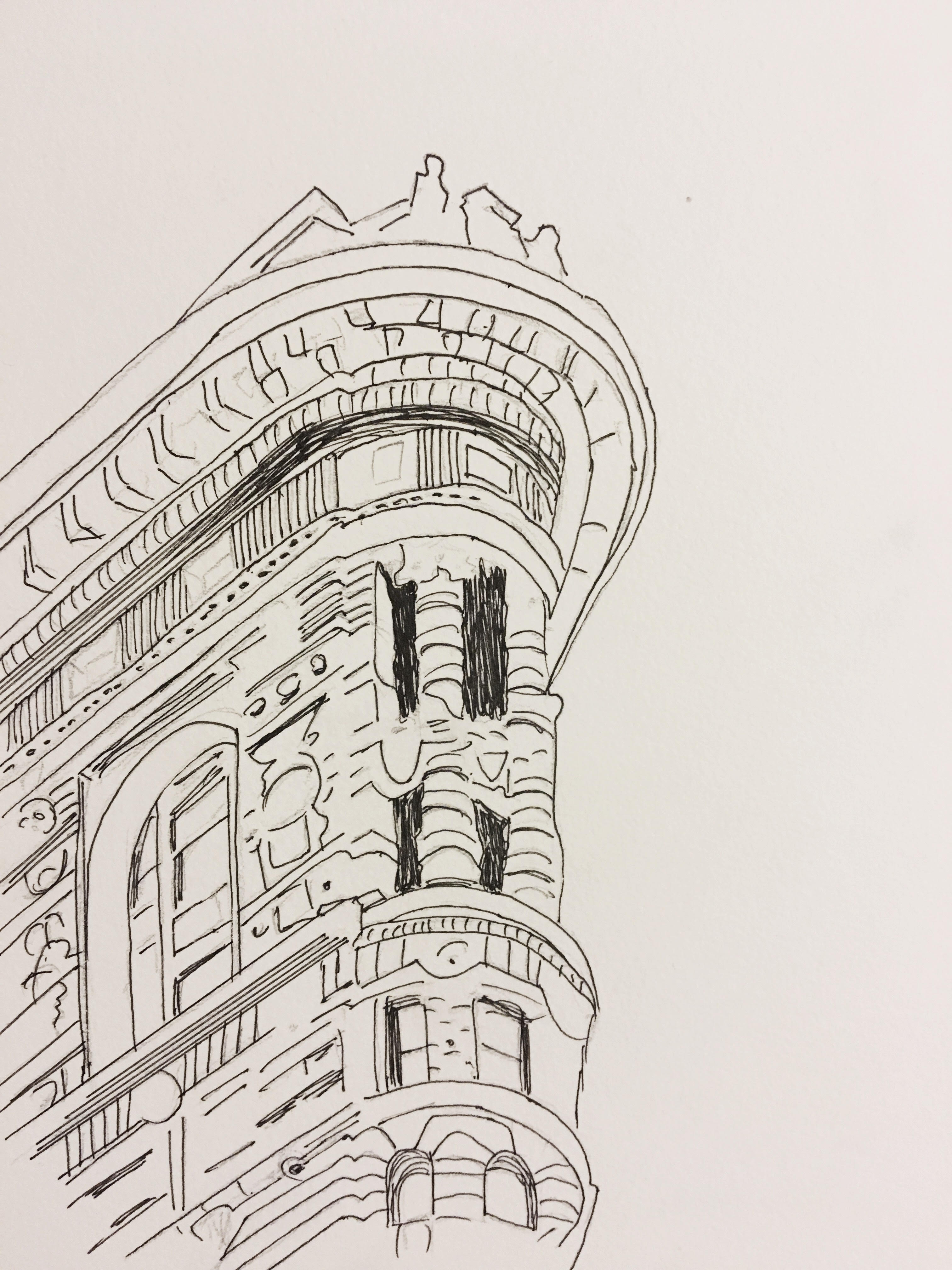 3024x4032 The Flatiron Building In New York City Manhattan Drawing Artist