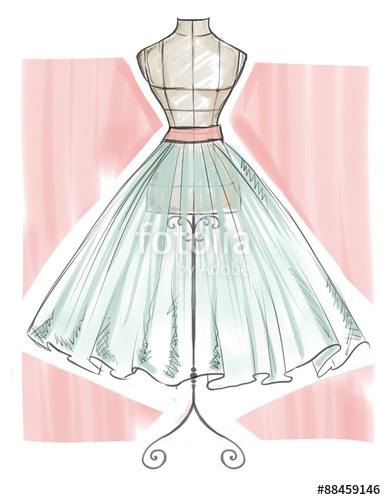386x500 Hand Draw Fashion Illustration Watercolor