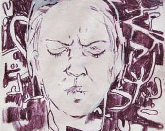 340x270 Abstract Man's Face Drawing