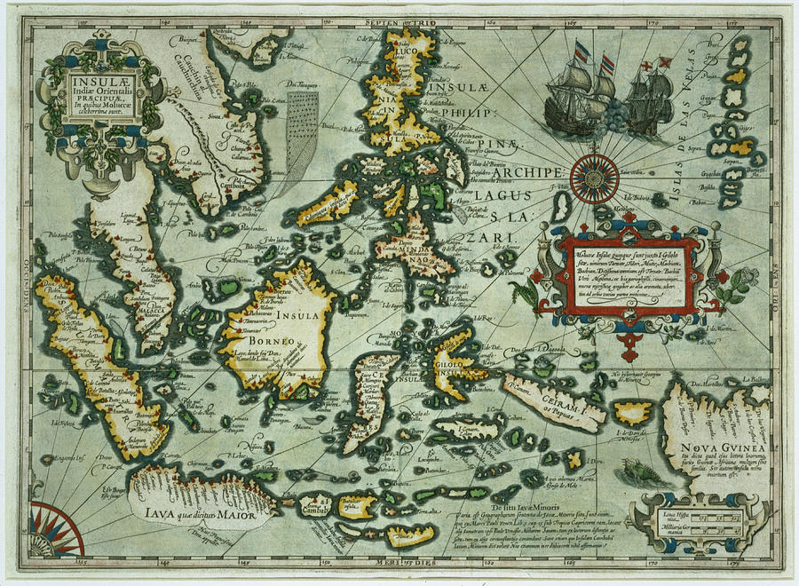 900x660 Map Of The East Indies Drawing By Dutch School