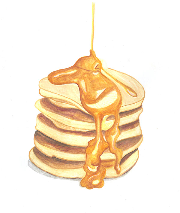 600x709 Pancakes And Maple Syrup By Carolfrancomoran