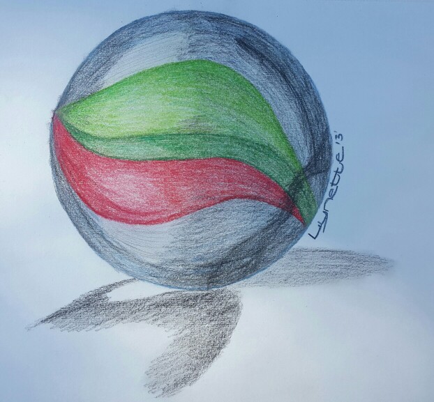 622x577 Marble Drawing Using Derwentktense Colour Pencils Art