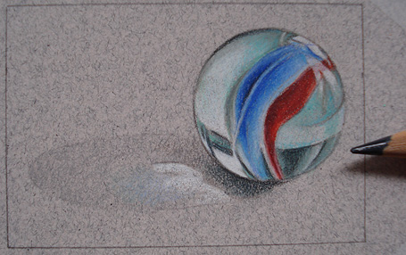 455x286 How To Draw A Marble Step By Step Realistic Drawing Art Lesson