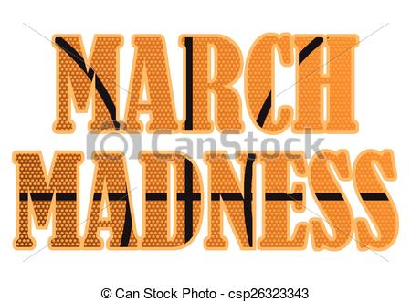 450x331 March Madness Text Filled With A Basketball Pattern. Eps Vector