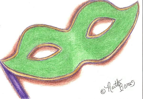 600x418 Mardi Gras Mask Drawing By Ruth Bares