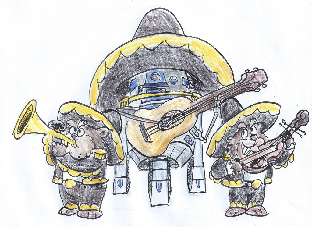 1024x745 Quick Sketch Star Wars Mariachi Band By Zistheone