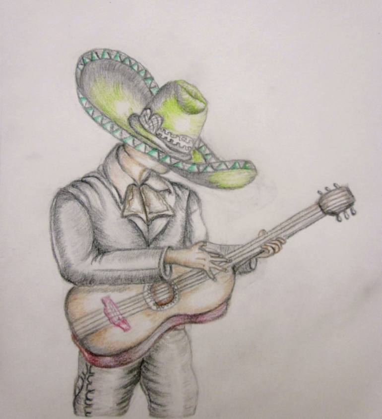770x845 Saatchi Art Mariachi Drawing By Thuraya R
