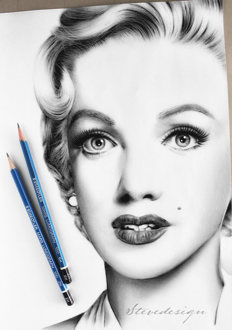 749x1066 Marilyn Monroe Pencil Drawing By Stevedesignstudio