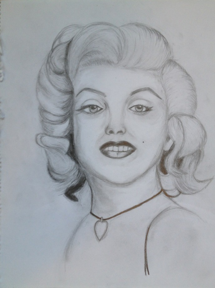 690x921 Marilyn Monroe Drawing By Saabss