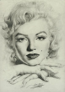 212x300 Marilyn Monroe Portrait Artwork Reproduction Signed By Haiyan