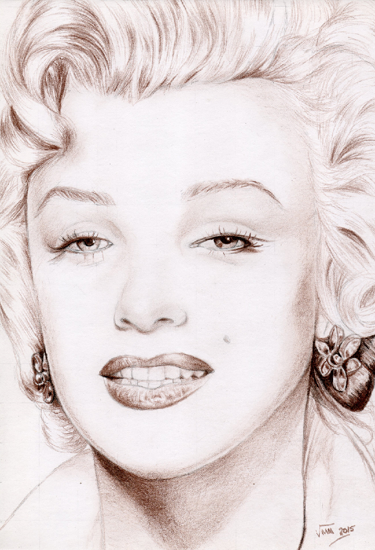 Marilyn Monroe Portrait Drawing at GetDrawings | Free download