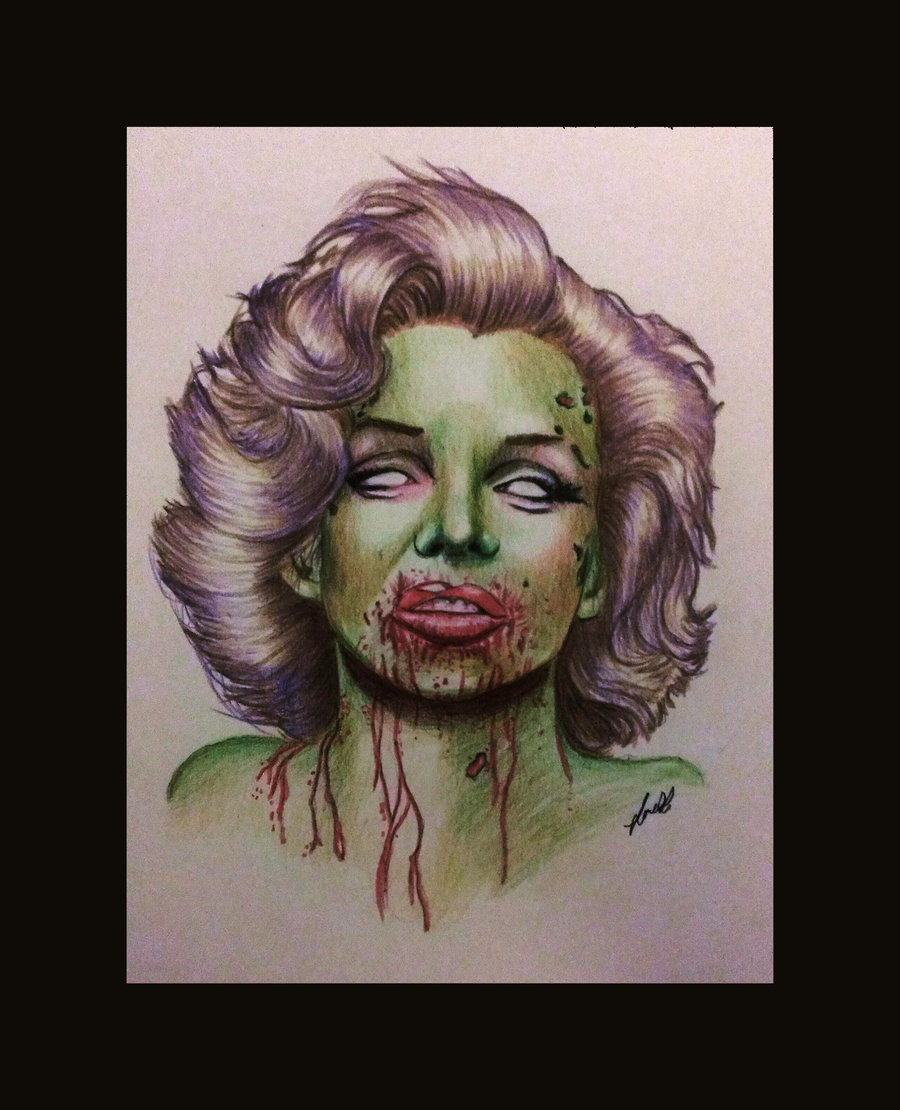 900x1110 Marilyn Monroe Zombie By Laart39