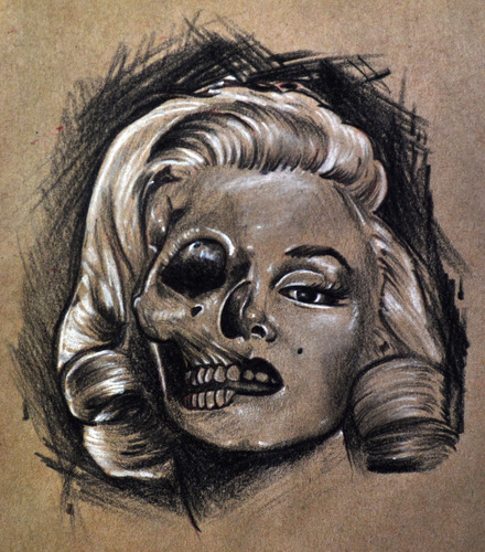 440x500 Marilyn Monroe Skull Draw