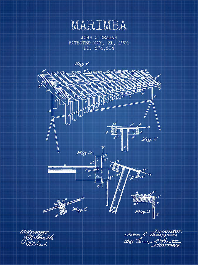 675x900 Marimba Music Instrument Patent From 1901