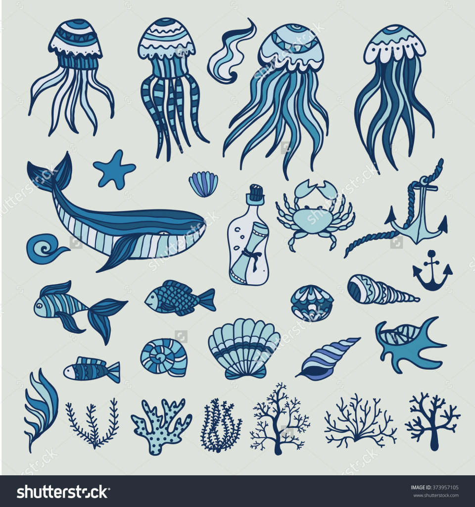 960x1024 Animals Sketch Aquatic Animals