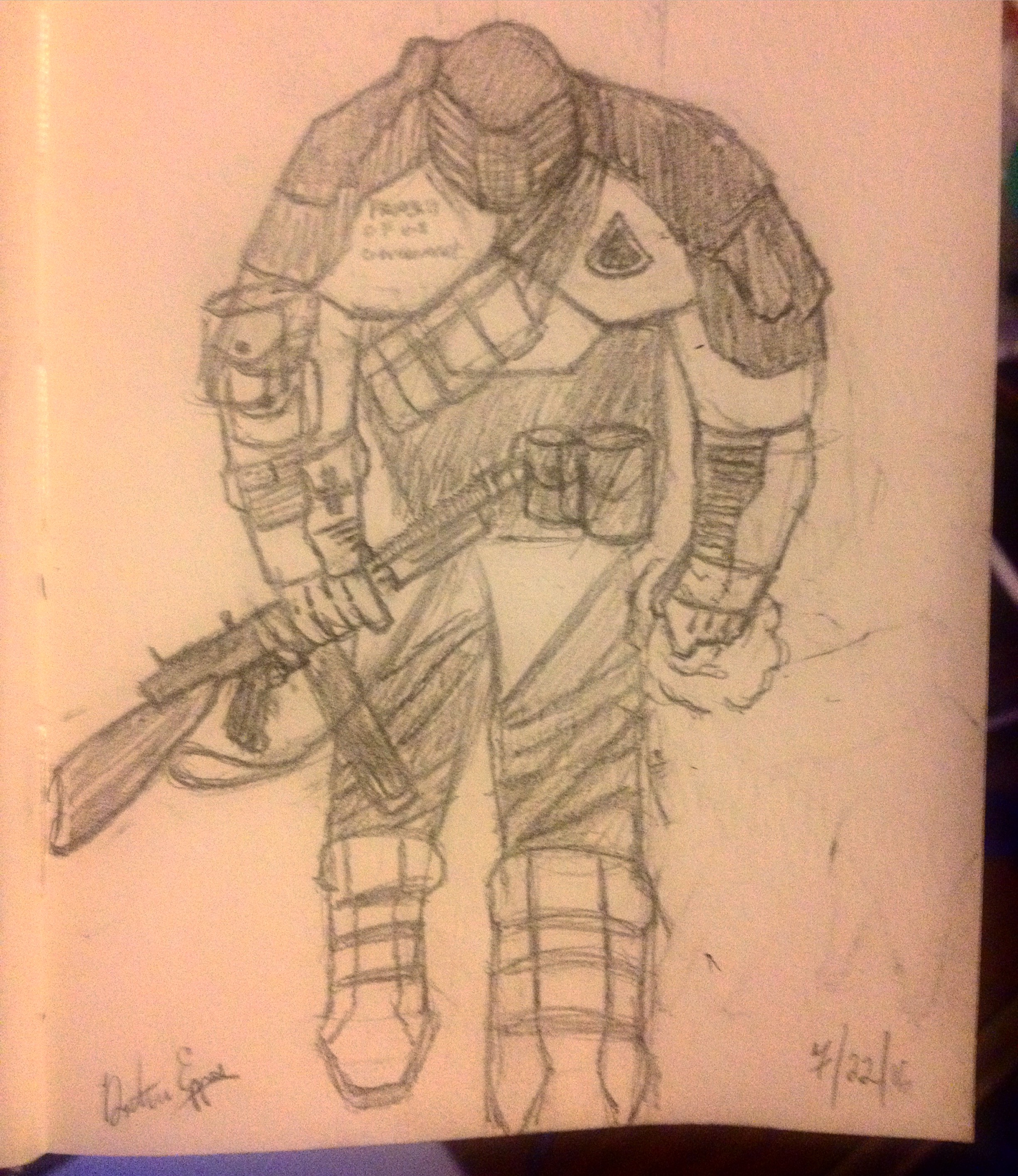 2448x2827 Ww2 Space Marine Based Off Of Doom.