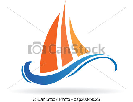 450x346 Marine Boat Waves Image Logo. Marine Boat Waves Image . Vector
