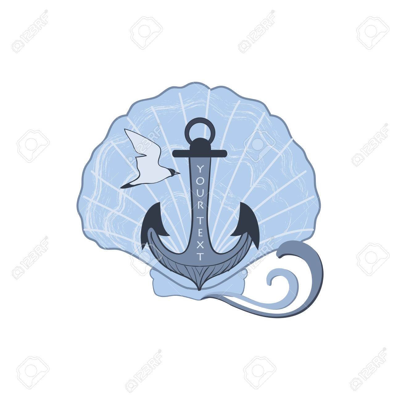 1300x1300 Sticker Labels Marine Theme Hand Drawing Royalty Free Cliparts