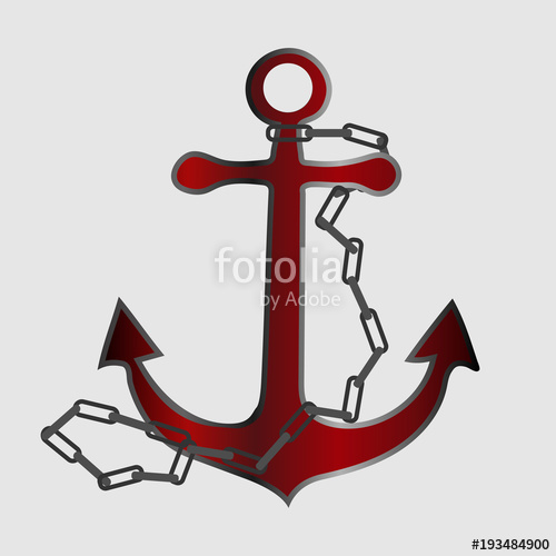 500x500 Anchor Vector Illustration. Anchor Tattoo Style, Drawing