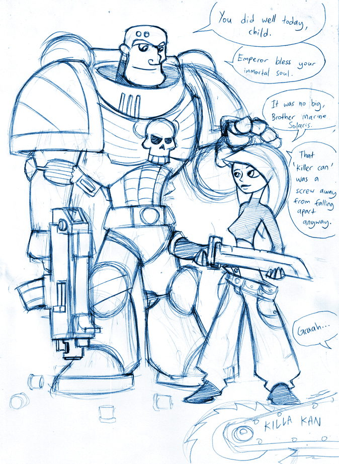 674x922 Kim Meets Space Marine By Sanity X
