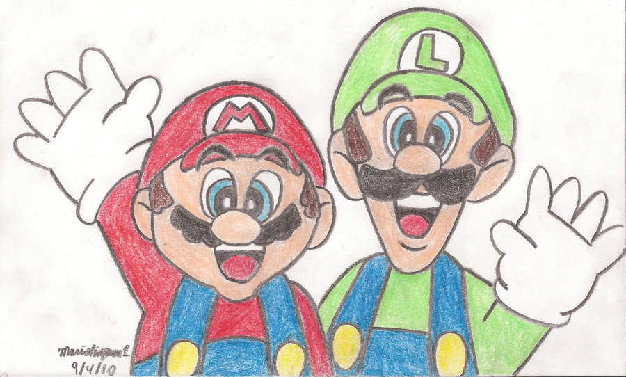 900x542 Mario And Luigi Drawing By Mariosimpson1