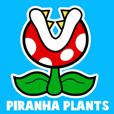 400x400 How To Draw A Pirahna Plant From Paper Mario With Easy Step By
