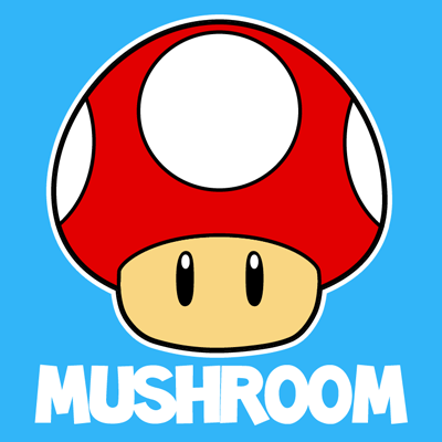 400x400 How To Draw The Mushroom From Nintendo's Super Mario Bros