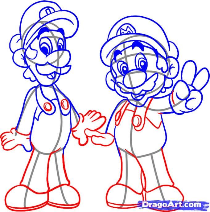 681x687 How To Draw Mario Bros Simple Mario Bros, Drawings