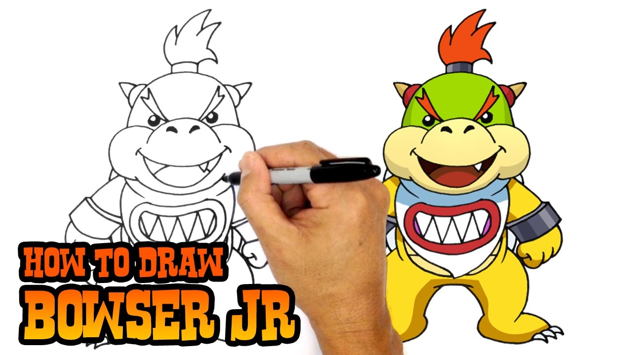 1280x720 How To Draw Bowser Jr. Super Mario Bros