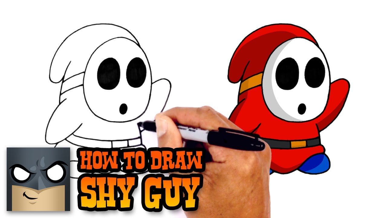 1280x720 How To Draw Shy Guy Super Mario Bros