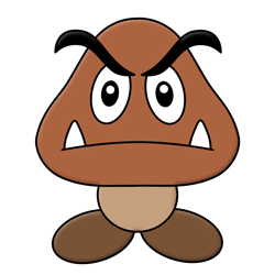 250x250 How To Draw A Goomba From Super Mario Brothers By Nintendo