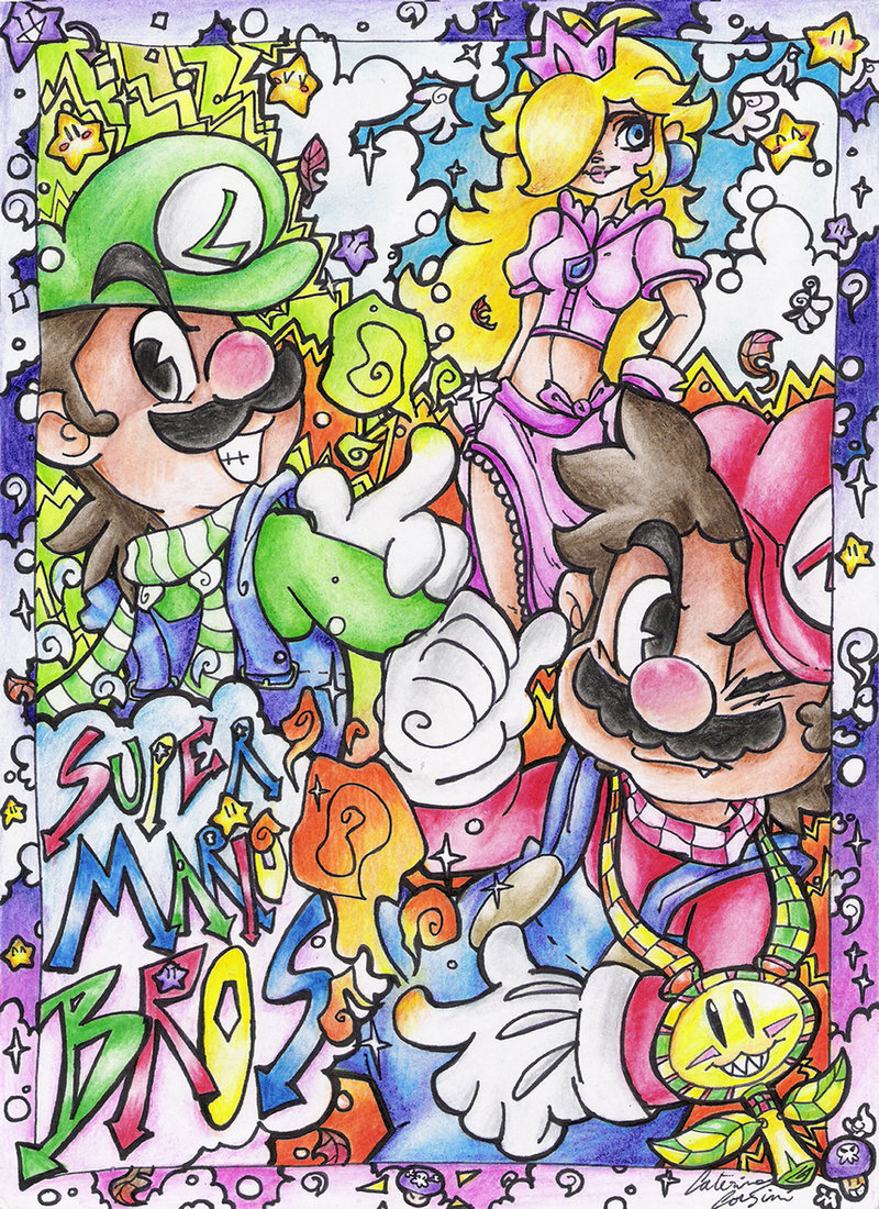 800x1100 Mario Brothers By Supercaterina