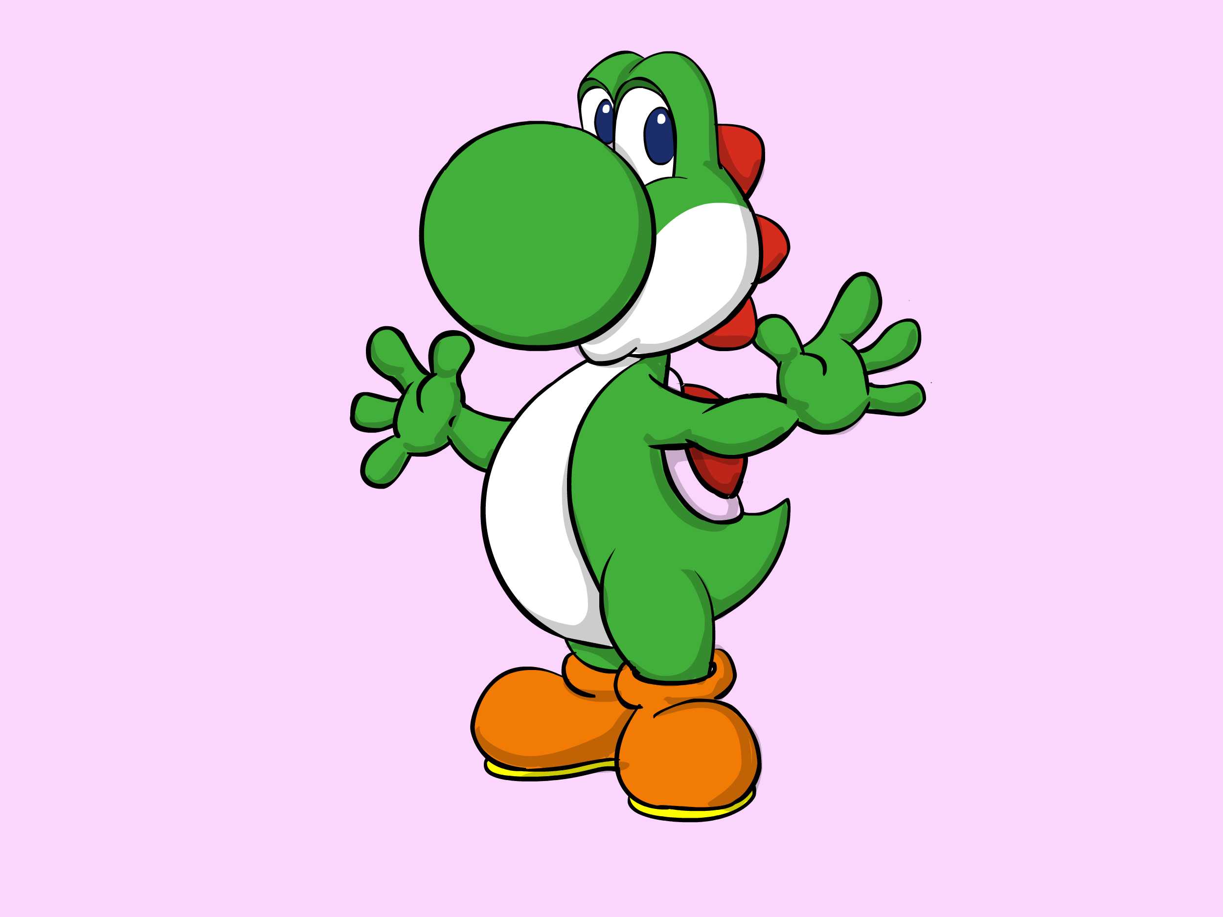 2500x1875 How To Draw Yoshi From Mario (With Pictures)