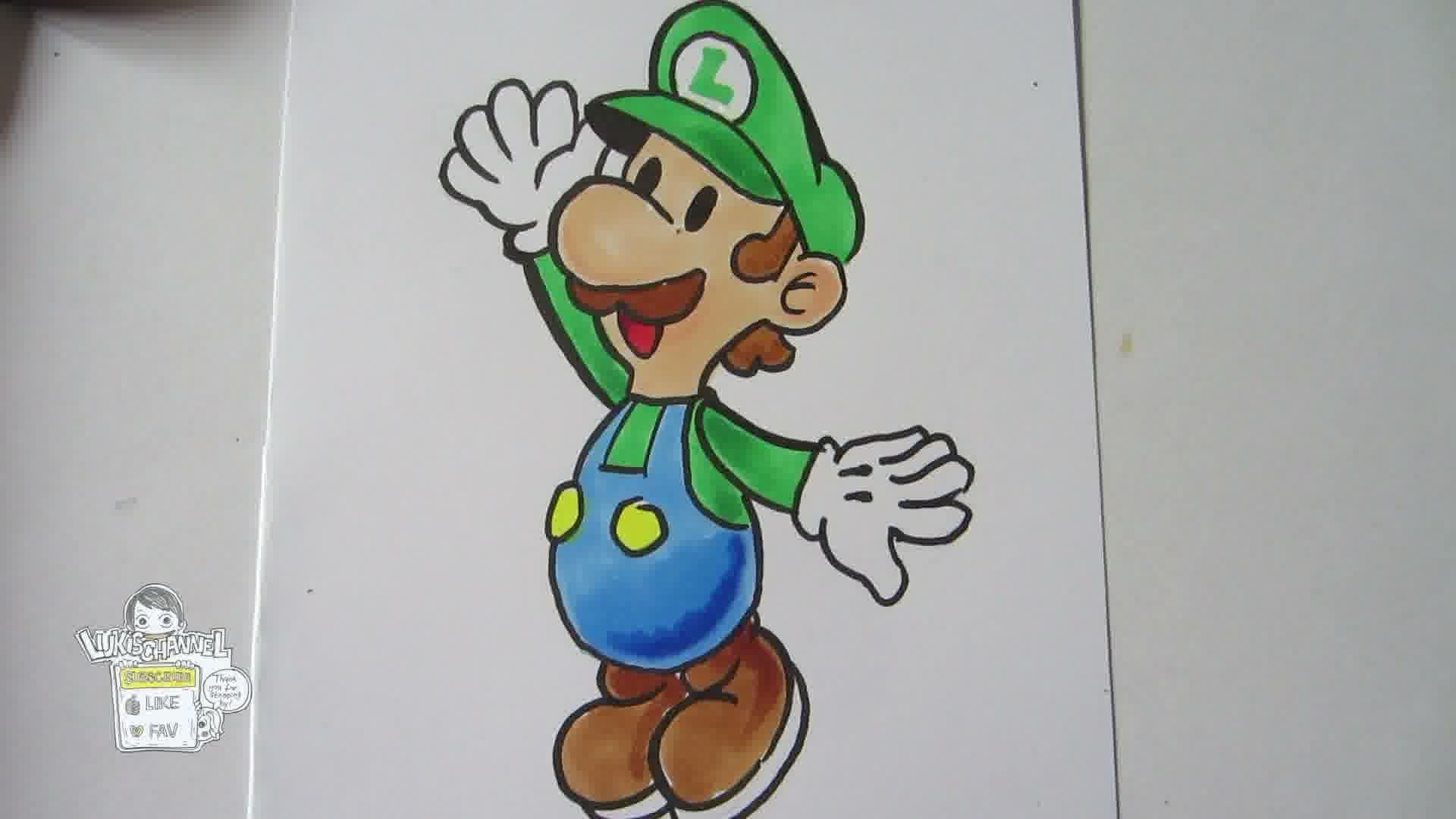 1920x1080 Mario And Luigi Drawing How To Draw Paper Mario Luigi [Real Time