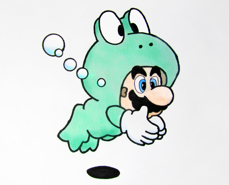 900x729 Mario Frog Suit Drawing By Xceptionalz
