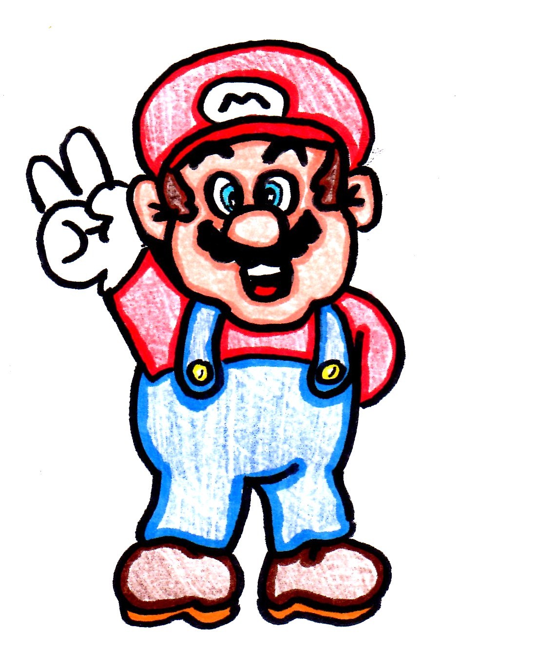 1096x1376 How To Draw Peace Mario!