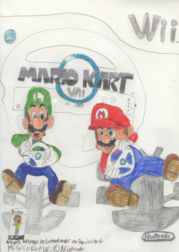 754x1059 Mario Kart Wii By Brotendrawer