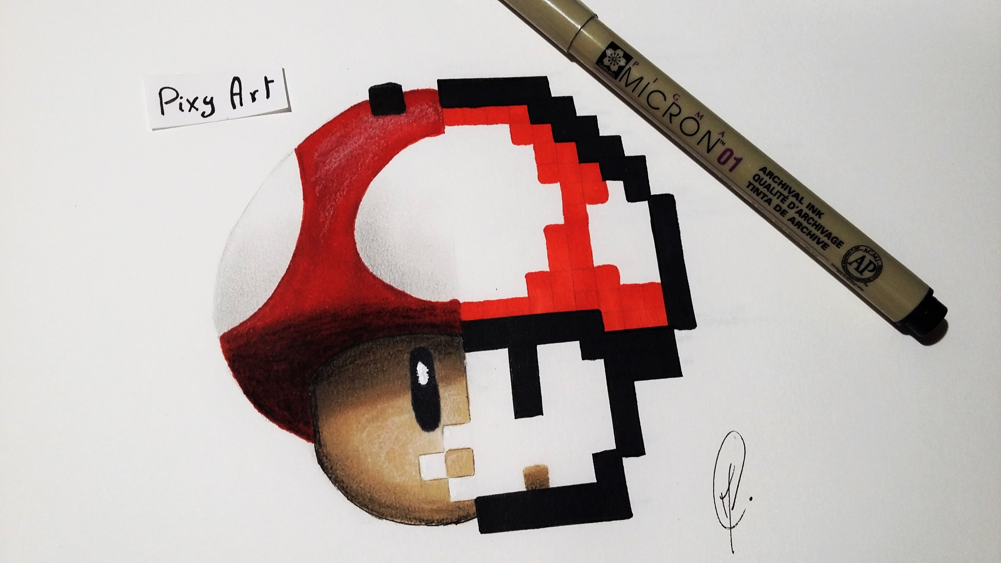 3264x1836 Mario Mushroom Fantasy Drawing