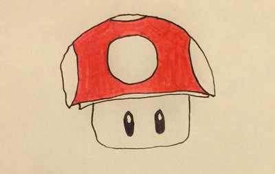 Mario Mushroom Drawing at GetDrawings | Free download