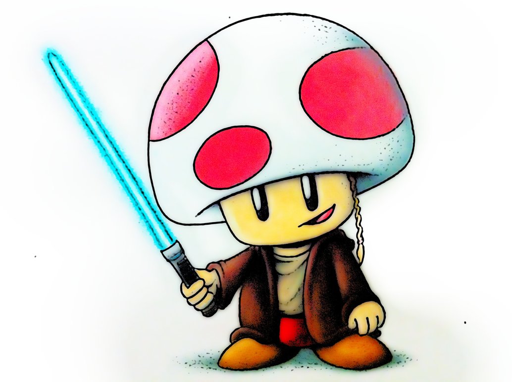 1034x772 Mario Bros Toad Wan Kenobi By Danderfull