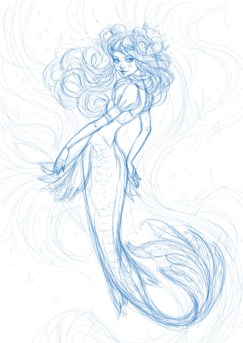 850x1200 How To Create A Watercolor Mermaid Illustration In Adobe Illustrator