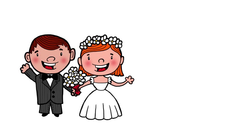 852x480 Cute Cartoon Couple, Video Animation, Hd 1080 Stock Footage Video