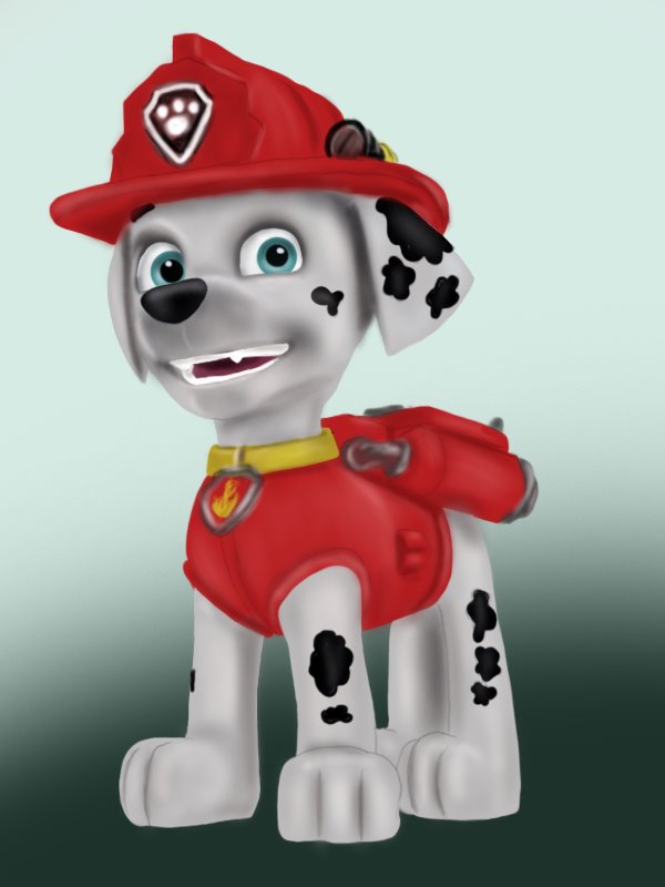 600x800 Learn How To Draw Marshall From Paw Patrol (Paw Patrol) Step By