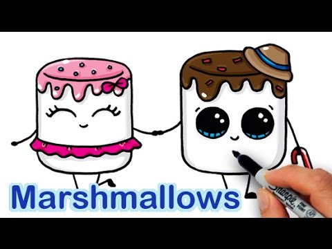 480x360 How To Draw Cartoon Marshmallow Cute And Easy