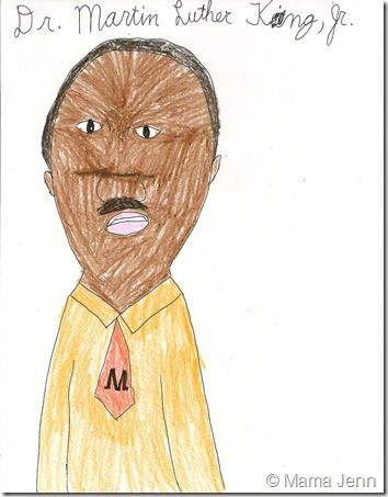 354x453 Dr. Martin Luther King Child's Drawing Teaching